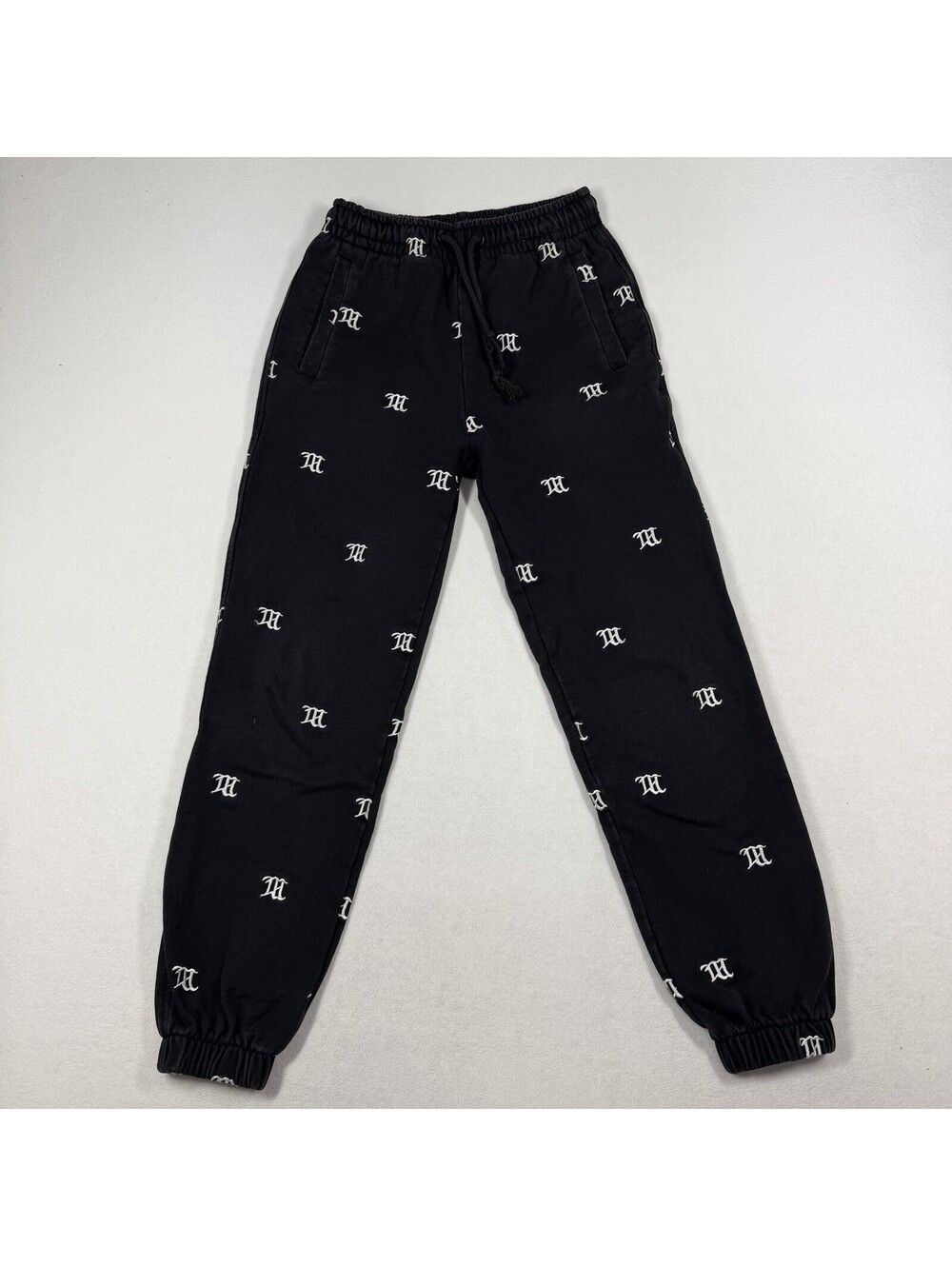 MISBHV Monogram Embroidered Sweatpants Black SS19 Size Small